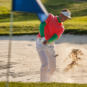 Golfer in Sand Trap